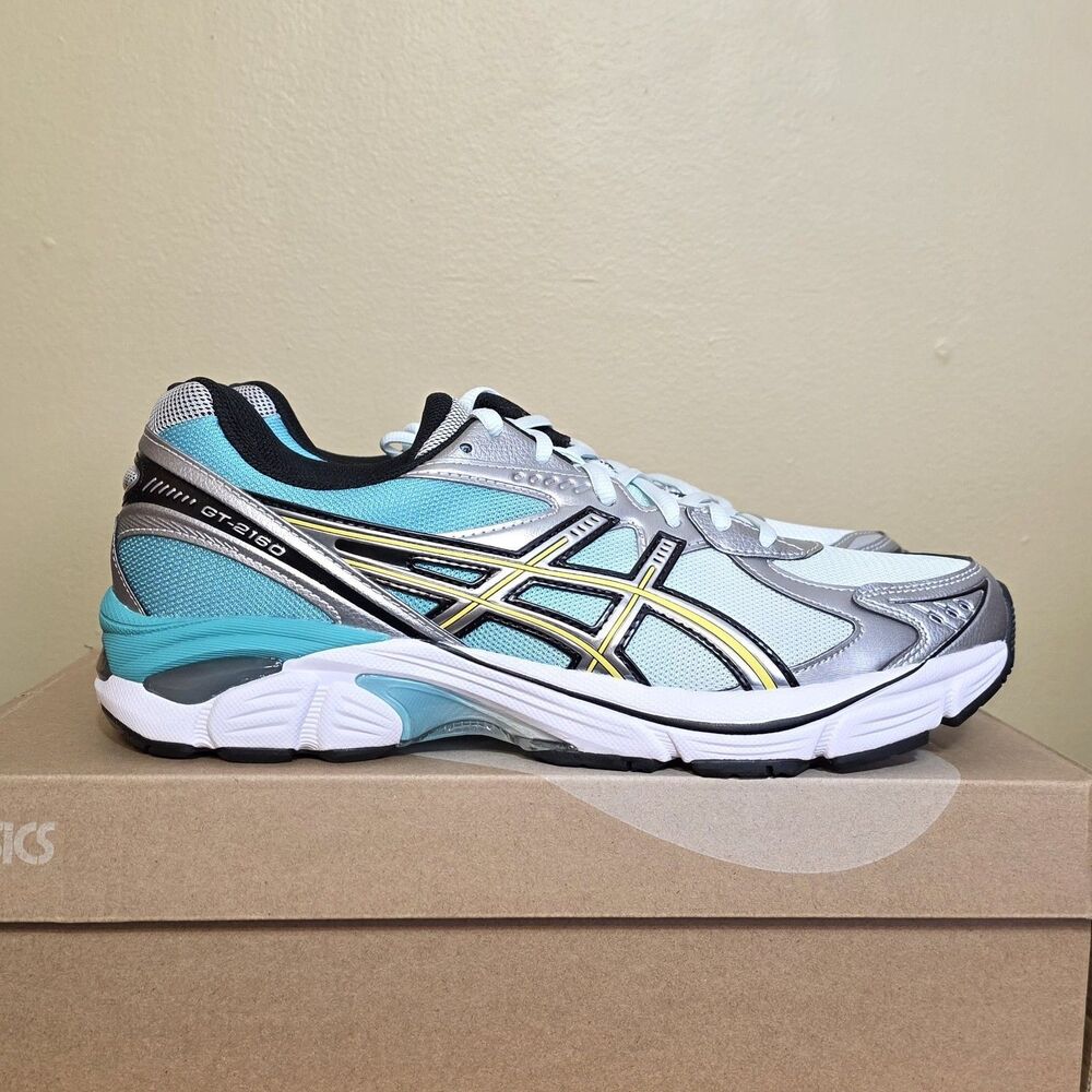 ASICS Gel GT-2160 Running ShoesSilver Mint Yellow 1203A783-300 Men's Size 10